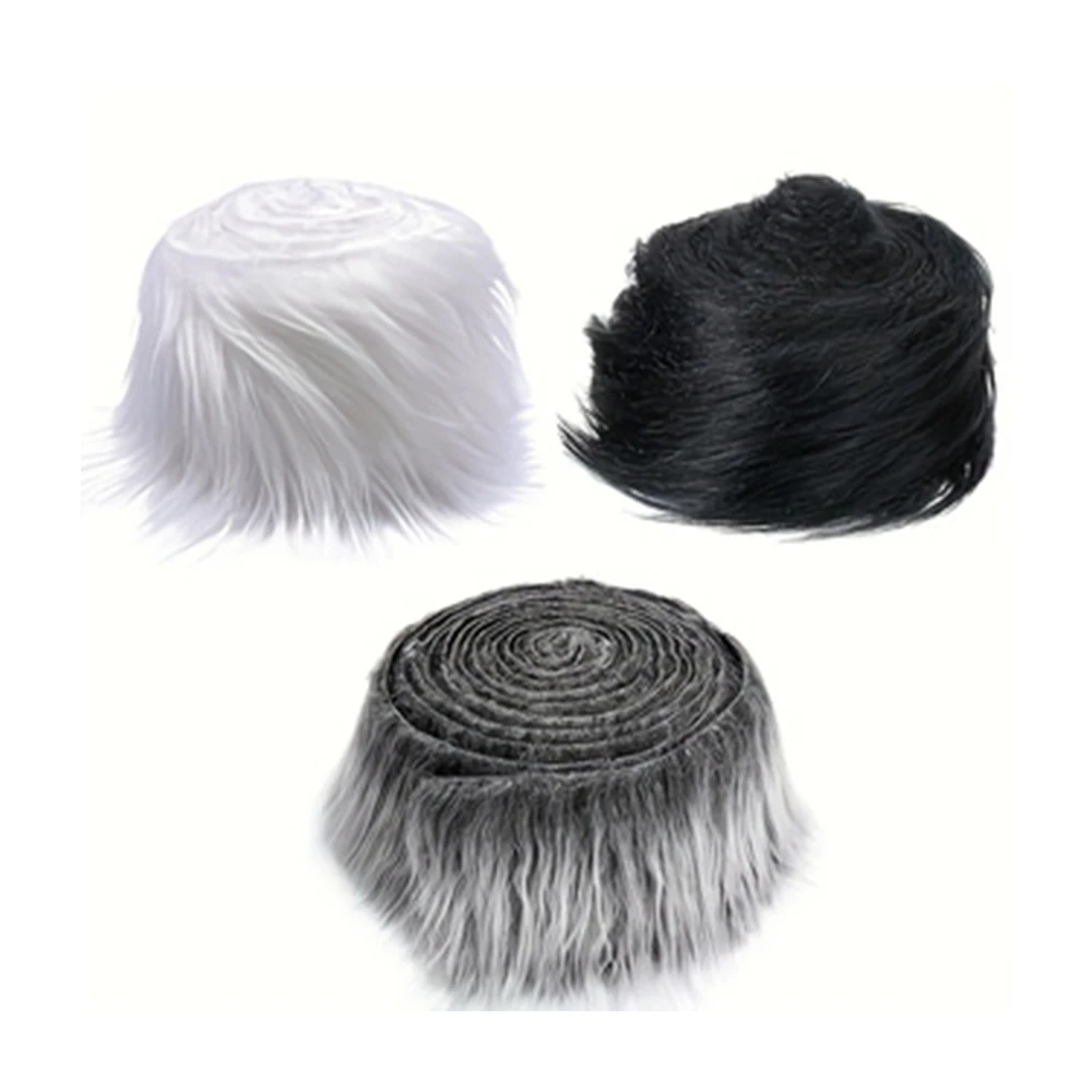 3 قطعة 150X5 سنتيمتر فو الفراء النسيج عيد الميلاد رقيق غامض أفخم التصحيح الخياطة الفراء تخفيضات DIY بها بنفسك جنوم دمية اللحية الحرفية أشعث اليدوية