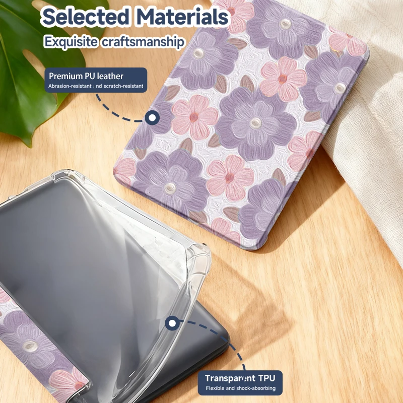 حافظة قارئ إلكتروني عالمية مقاس 6-7 بوصات، لجهاز Kindle Paperwhite 5، Kindle 10/11/12، مقاومة للخدش، زاوية معززة، إيقاظ/نوم، حماية #4