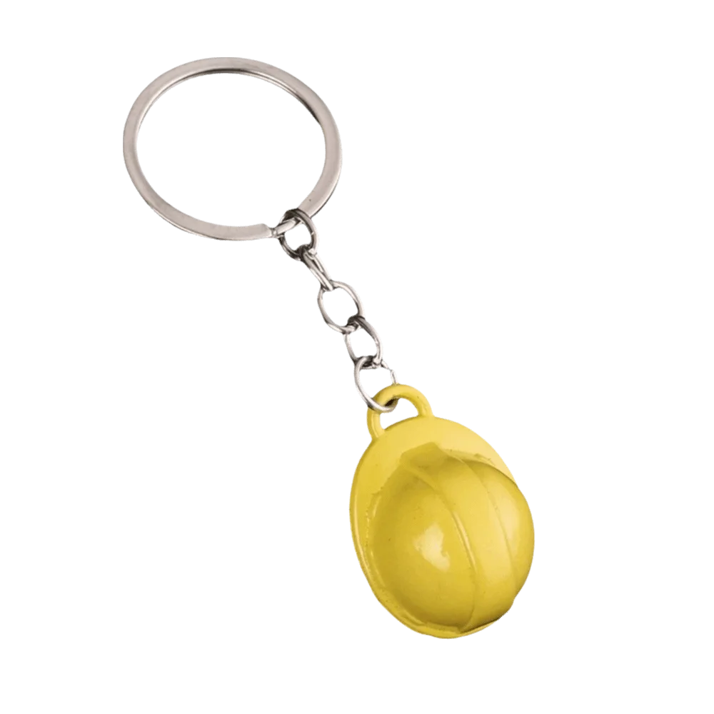 Best Wishes Funny Safety Helmet Keychain Ornaments Creative Hard Hat Pendant Friendship Mini Bag Hanging Backpack Accessory
