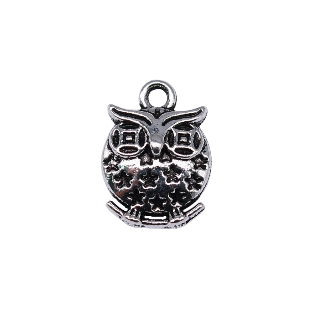 Couple Pendants Owl Charms For Jewelry Making 13x9mm 20pcs