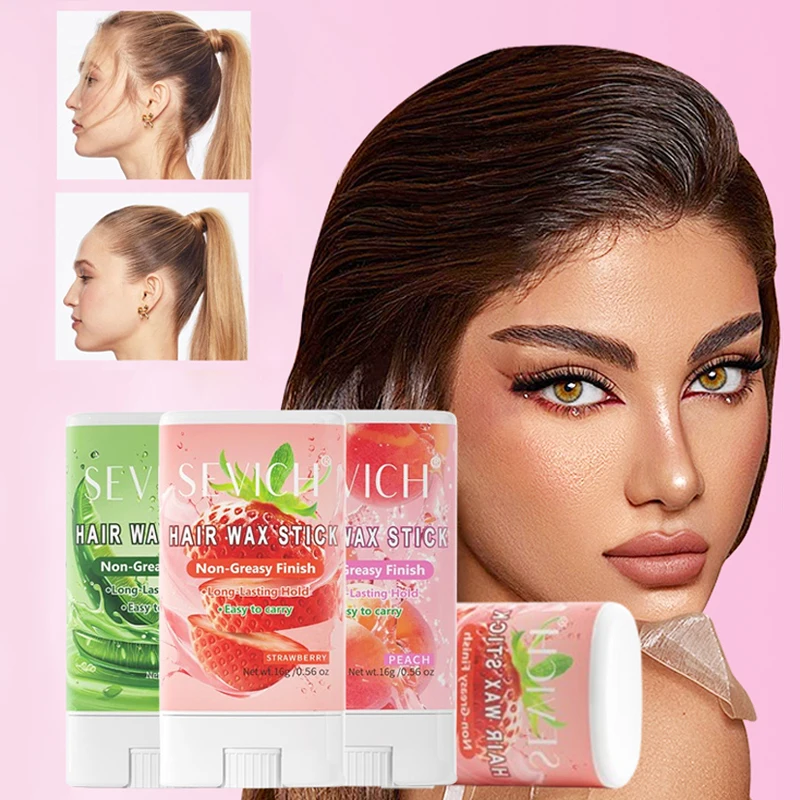 

Воск для волос с клубникой, гель для сломанных волос, артефакт, долговечная разглаживающая водонепроницаемая портативная разбрызгиваемая финишная палочка для волос