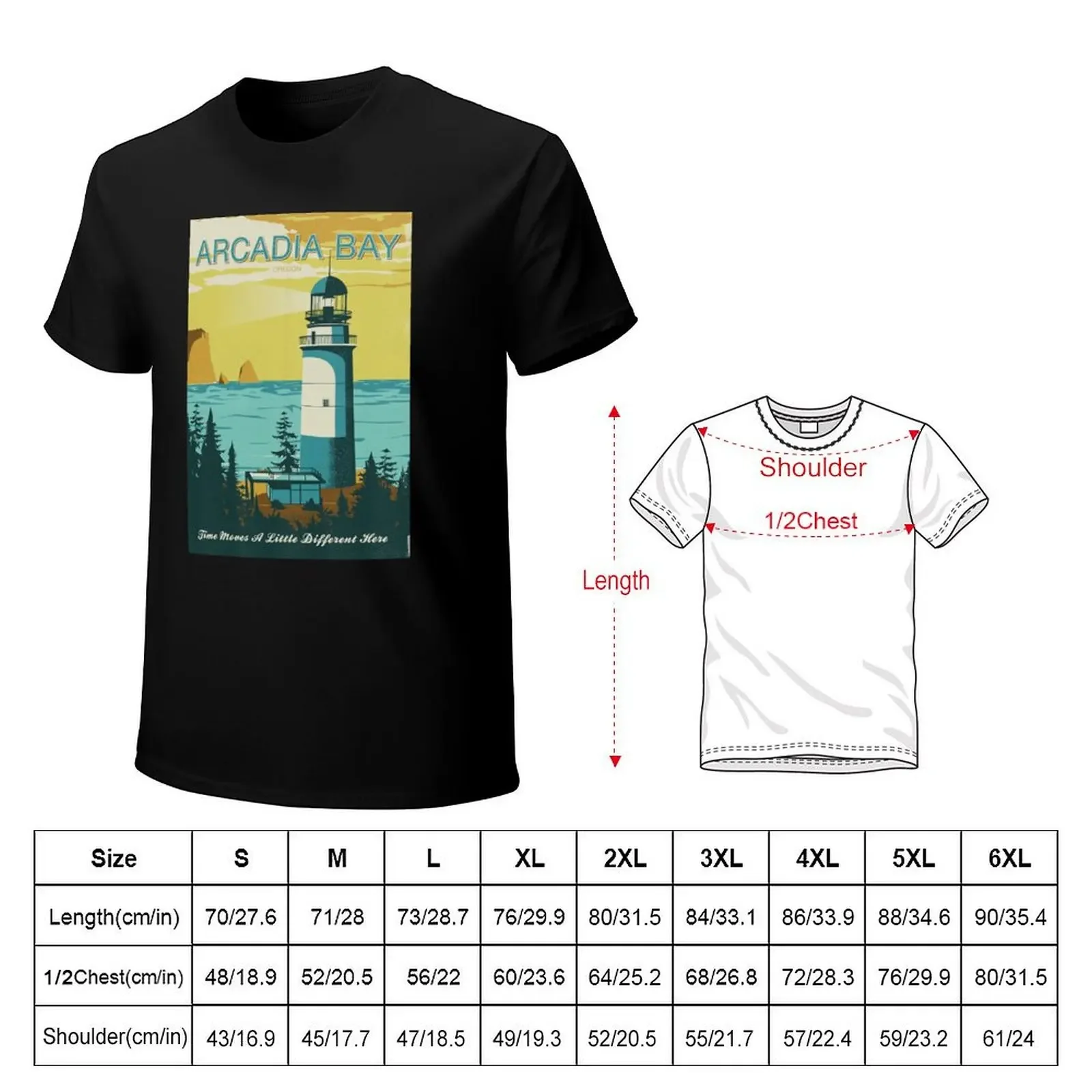Arcadia Bay - Vintage Tourism Poster T-Shirt graphic t shirts luxury designer baggy shirts sweat shirts, men