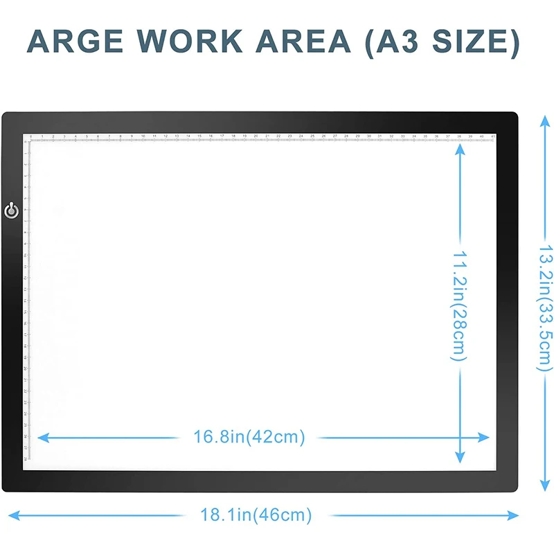 917人気グラフィックライティングタブレットワイヤレスLED描画ライトボード5Vタトゥースケッチパッドディスプレイボード調節可能な調光ライトB