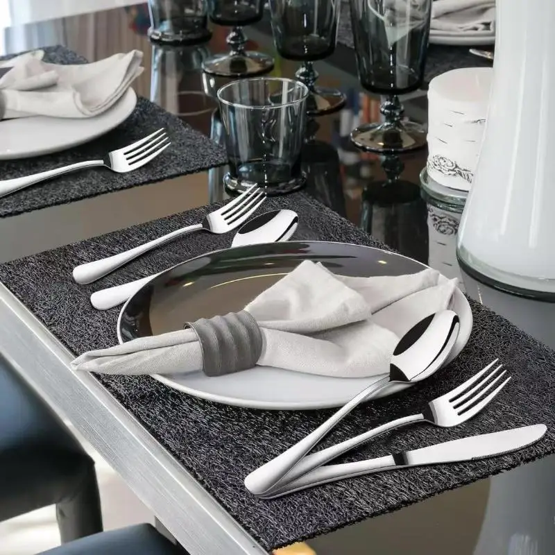 1/3/5 PCS Rust Resistant Stainless Steel Cutlery Flatware Set Mirror Finish for Home Wedding Party Use view 3