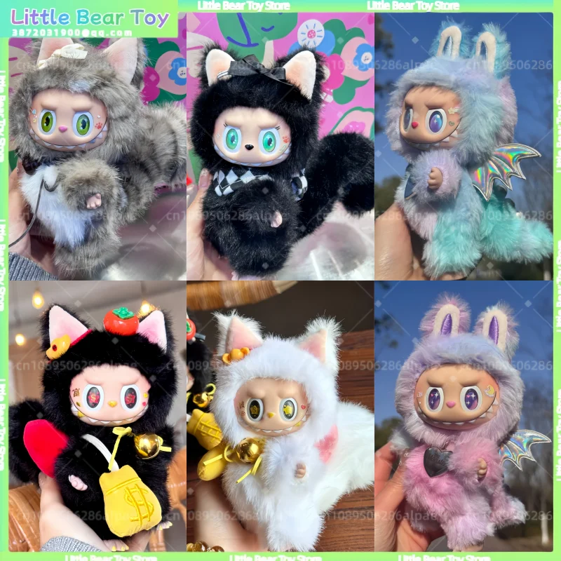 

Genuine New Labubu Version Doll Lucky Cat Series Box Handmade Cute Modified Unique Appearance Makeup Essential Girls Kawaii Gift