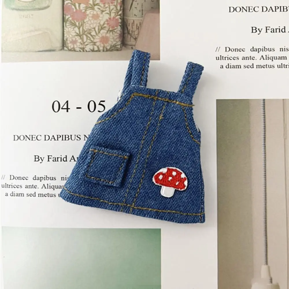 T-Shirt boneka Bjd aksesoris celana tali mainan anak rok tali baju boneka untuk Sweater boneka OB11 pakaian boneka Jeans