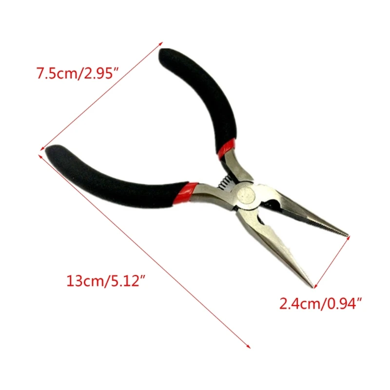 5inch Jewelry Plier Nose Toothed Pliers Stainless Iron Alloy Needle Nose Jewelry Making Handmade Tools Accessories