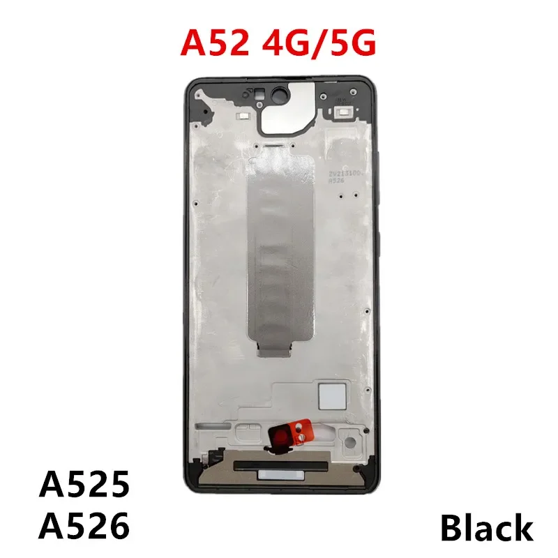 A 52 For Samsung Galaxy A52 5G 4G A525 A526 Middle Frame Housing Board LCD Faceplate Bezel Replace Repair Parts + Side Buttons