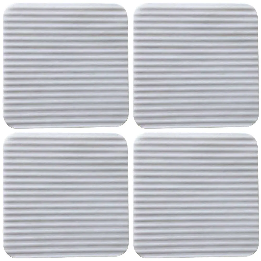 

4 Pcs Anti-slip Floor Mat Stickers Premium Carpet Pad for Area Hardwood Floors Bathroom Kitchen Safety