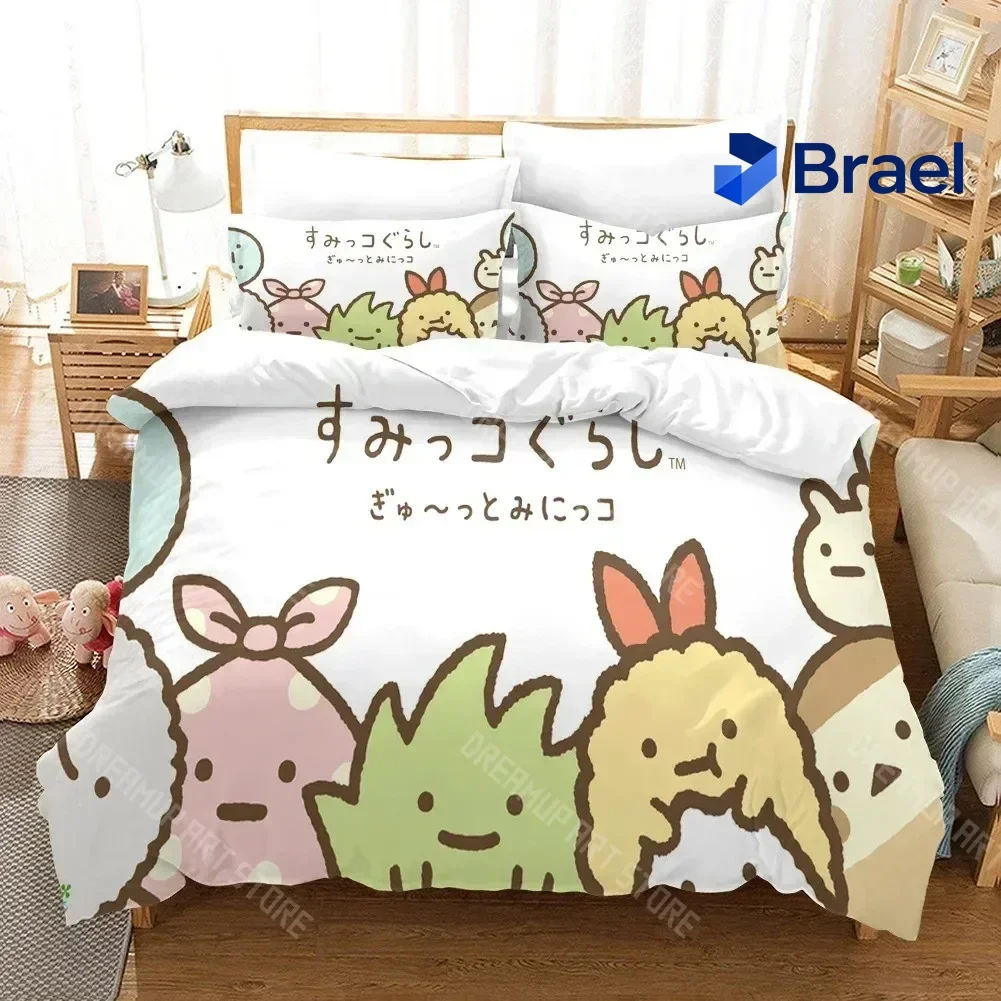 Exquisite 3D Print Sumikko Gurashi Pattern Comforter Cover With Pillow Cover Bedding Set Single Double Twin Full Queen King Siz
