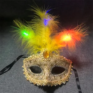 Mặt nạ nửa cho phụ nữ, ánh sáng LED, tưởng tượng cosplay, tiệc tùng 10 Tùy chỉnh bán hàng chính của Venice Carnival - №10