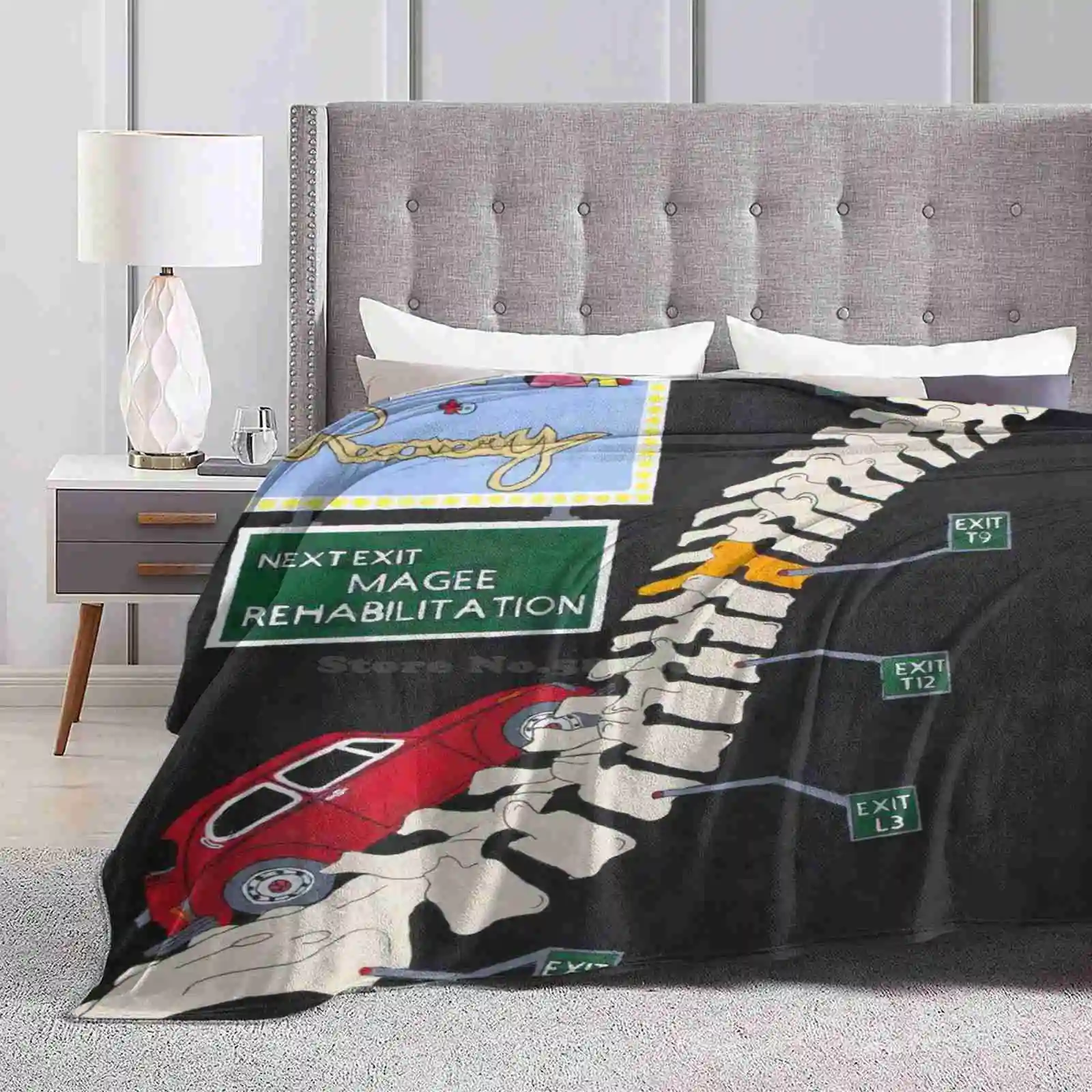 On The Road To Recovery Low Price New Print Novelty Fashion Soft Warm Blanket