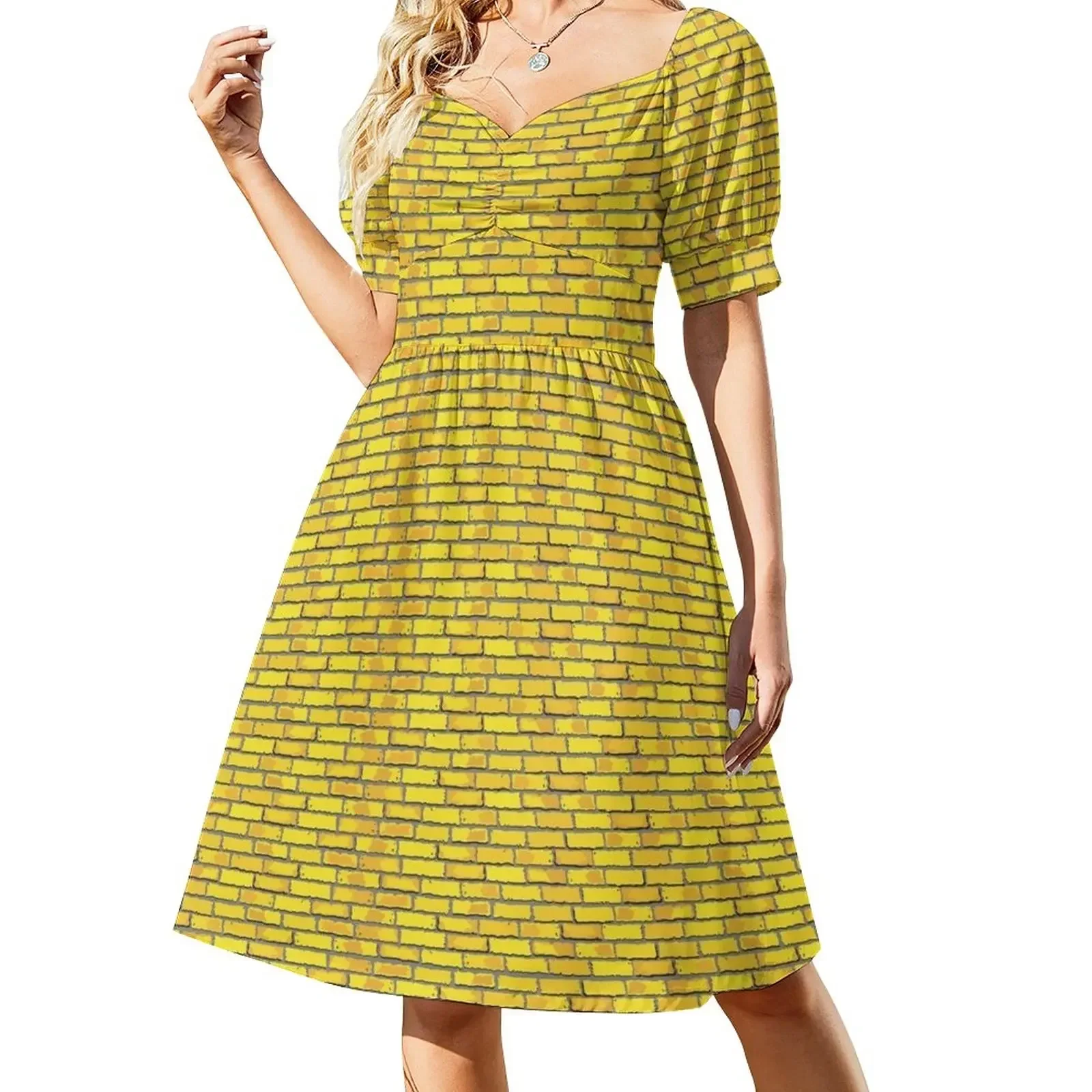 

Yellow Brick Road Short-Sleeved Dress evening dress ladies sensual sexy dress for women