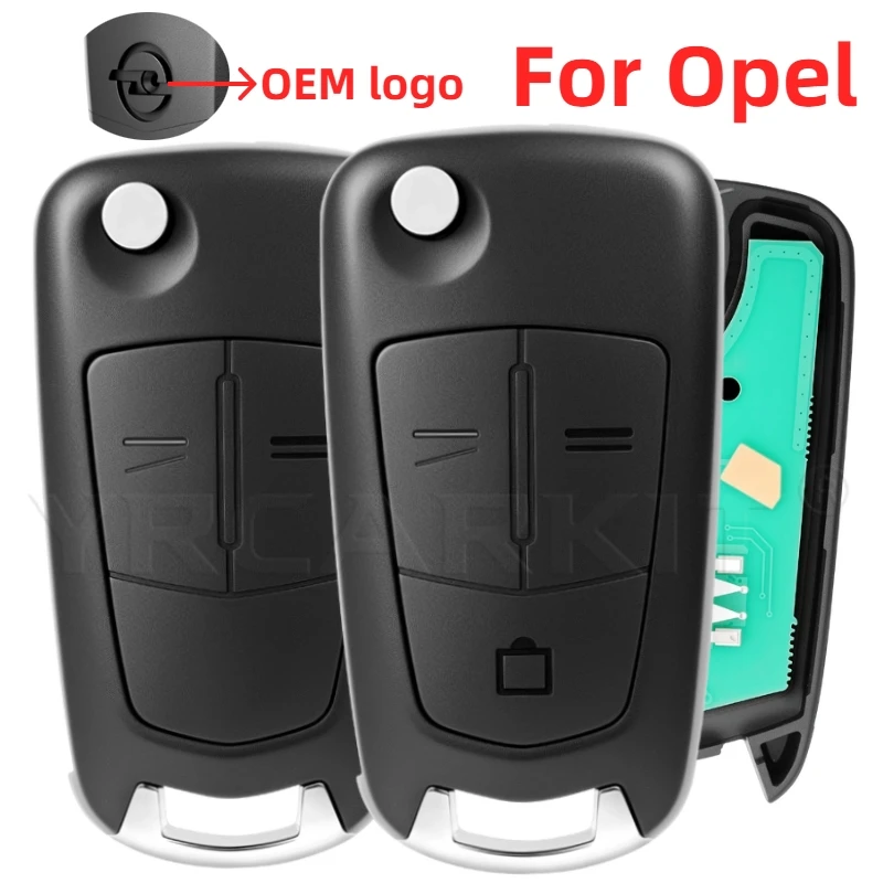 

Откидной дистанционный ключ от машины 433 МГц для Opel Vauxhall Astra H Zafira B Vectra C Corsa D ID46 Чип Лезвие Батарея с логотипом