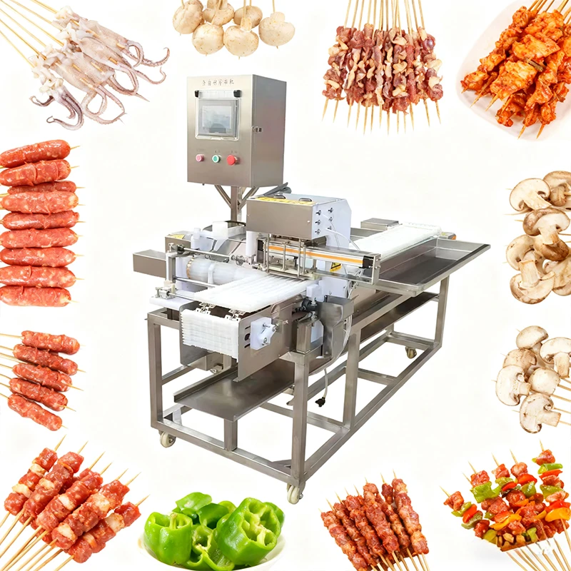 Electric Automatic Chicken Meat Making Adana Skewer Kebab Maker  Efficient Meat Skewer Machine Kebab Processing Equipment