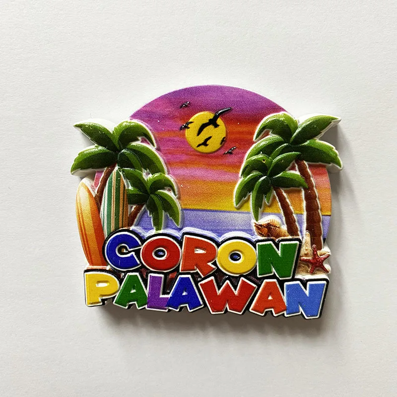 

Natural scenery of Palawan Islands in the Philippines, 3D tourist souvenirs, powerful magnets for refrigerators