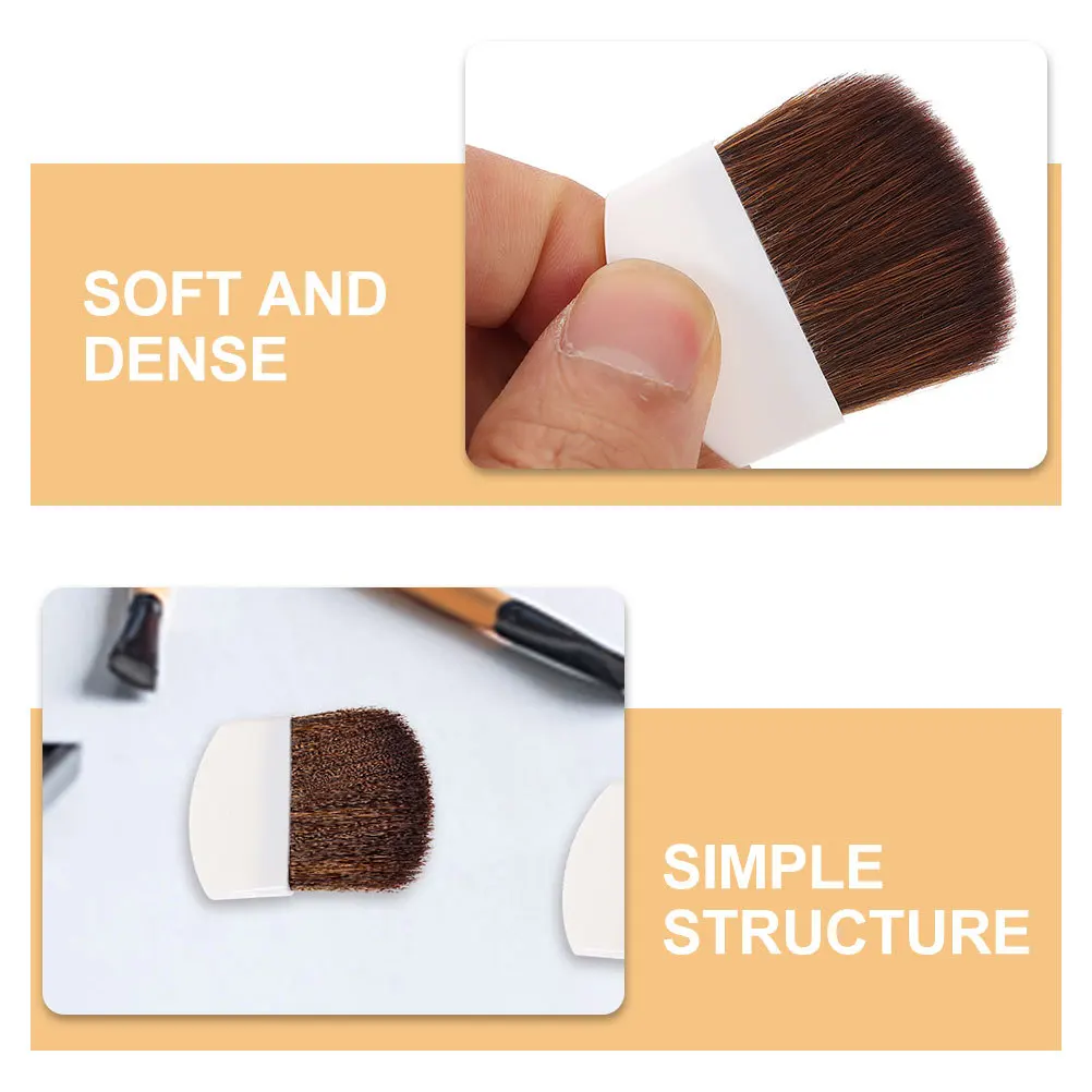 3 個ミニメイクブラシショートハンドルルースパウダーブラッシュファンデーションアイシャドウブラシ小さなフェイスブラシトラベルセット