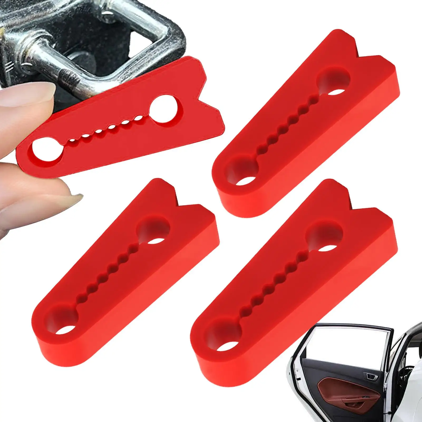 

Car Door Lock Cover 4 Pieces Adhesive High-Elasticity Silicone Dampers for Car Doors for Commuting Short Trips Urban Riding