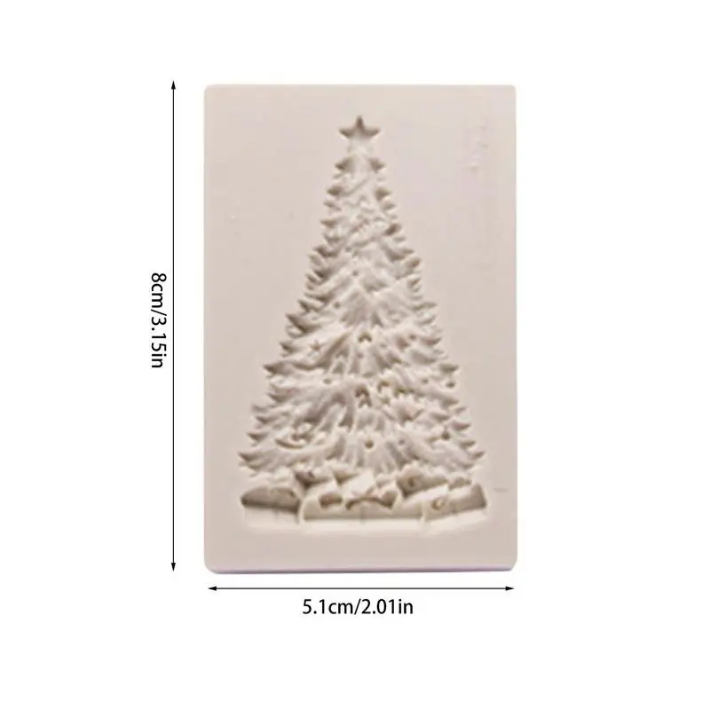 Moldes de silicona para hornear navideños, molde de silicona 3D antiadherente para árbol de Navidad, copo de nieve, jabón hecho a mano para pastel de Chocolate