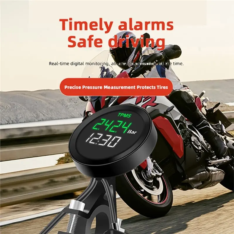 Motorcycle Tire Pressure Monitor System - alternate angle