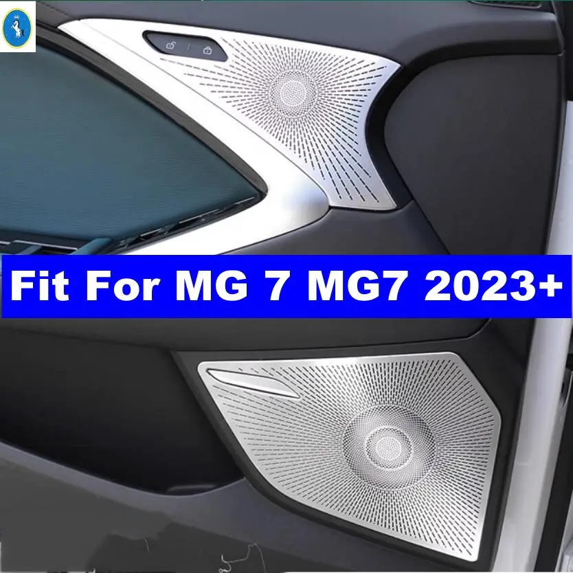

Stainless Steel Auto Door Speaker Audio Loudspeaker Sound Frame Cover Trim For MG 7 MG7 2023 2024 2025 Car Interior Accessories
