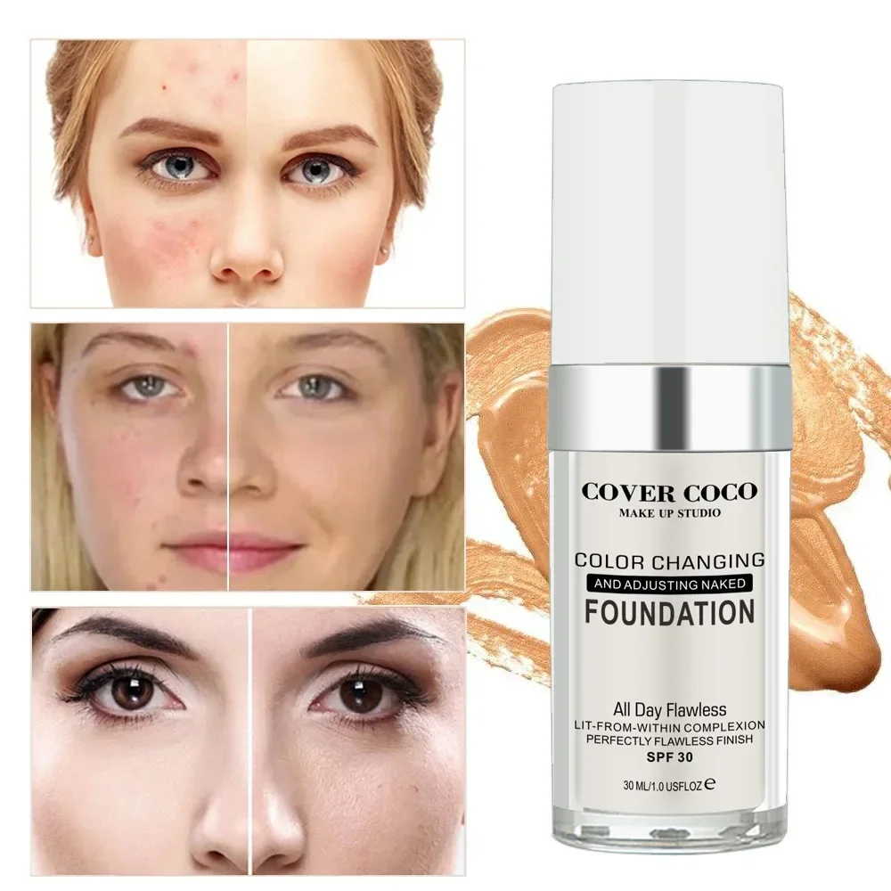 Cover Coco Long Lasting Concealer Liquid Foundation Hautfarbe Liquid Foundation Leichte und transparente Feuchtigkeitscreme