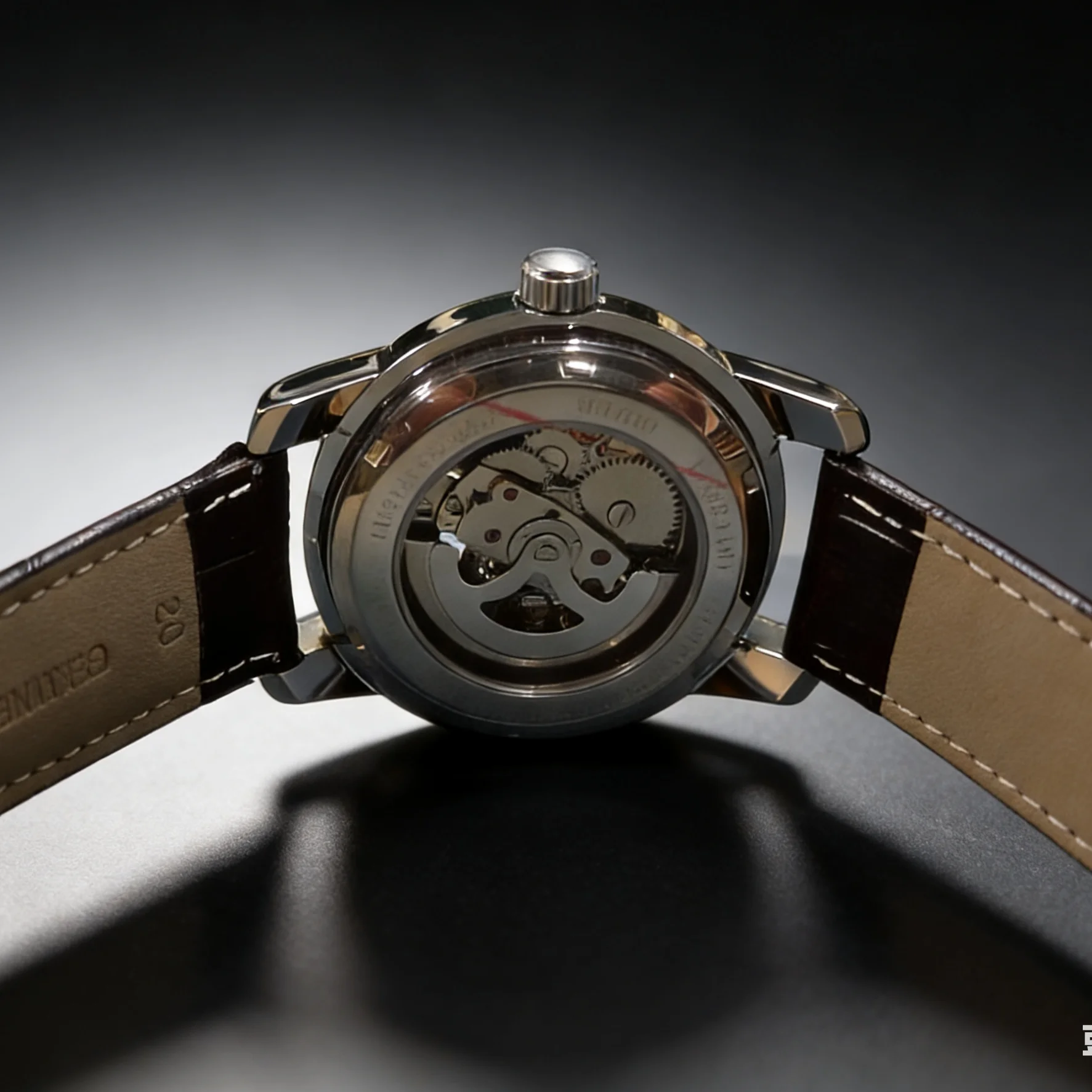 Elegant Men's Automatic Mechanical Watch with Skeleton Design - Leather Strap, Roman Numeral Dial, Automatic Movement, Perfect for Business and Casual Wear, Ideal Gift for Young Men, Business Casual Men's Watch | Skeleton Watch with Hollow Design | Durable Watch, No Battery Needed