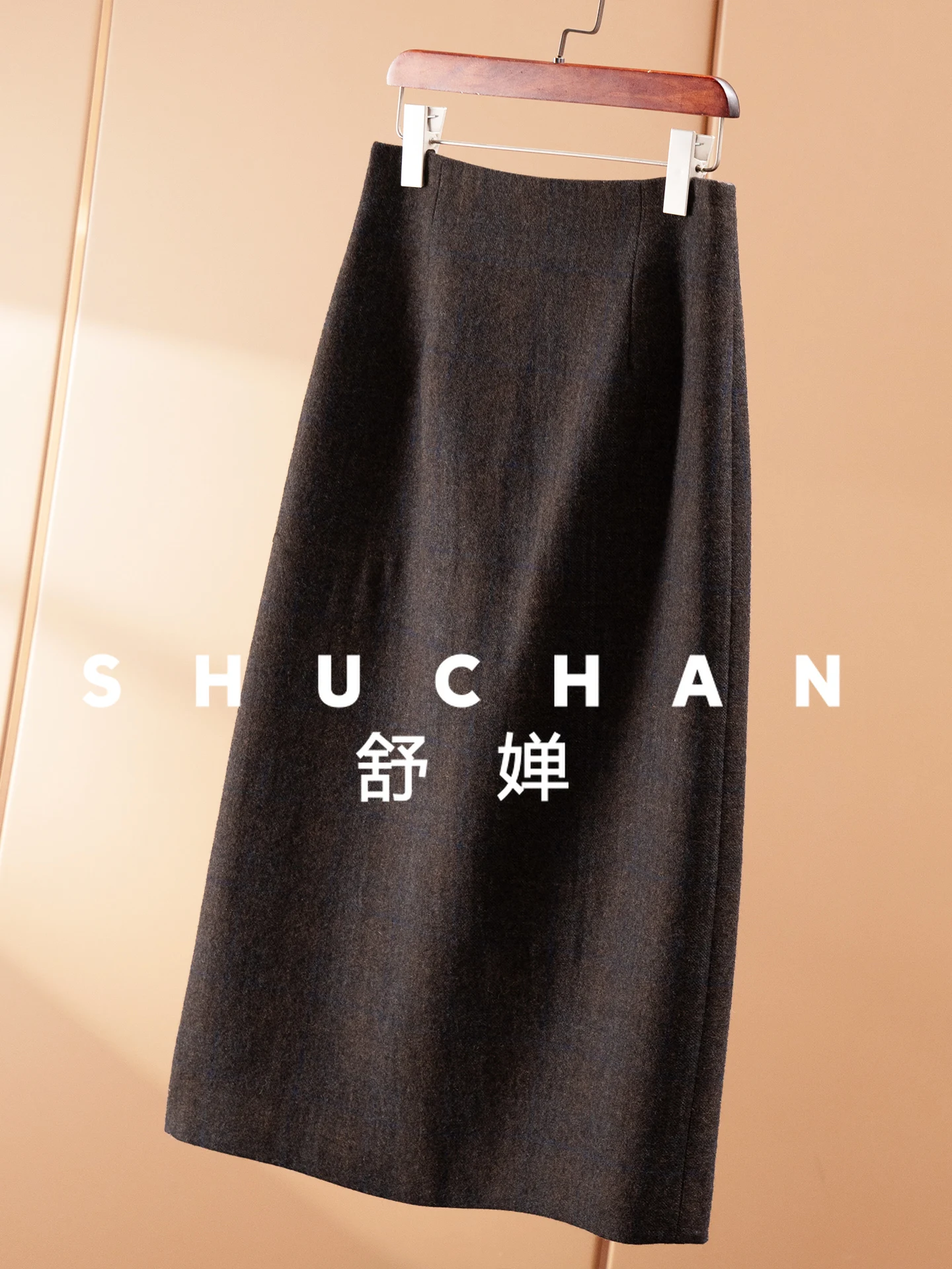 Retro Old Money, English Plaid with Wool Hip-wrapped Woolen Skirt Women 35I3 Faldones Para Mujer Long Skirts for Women