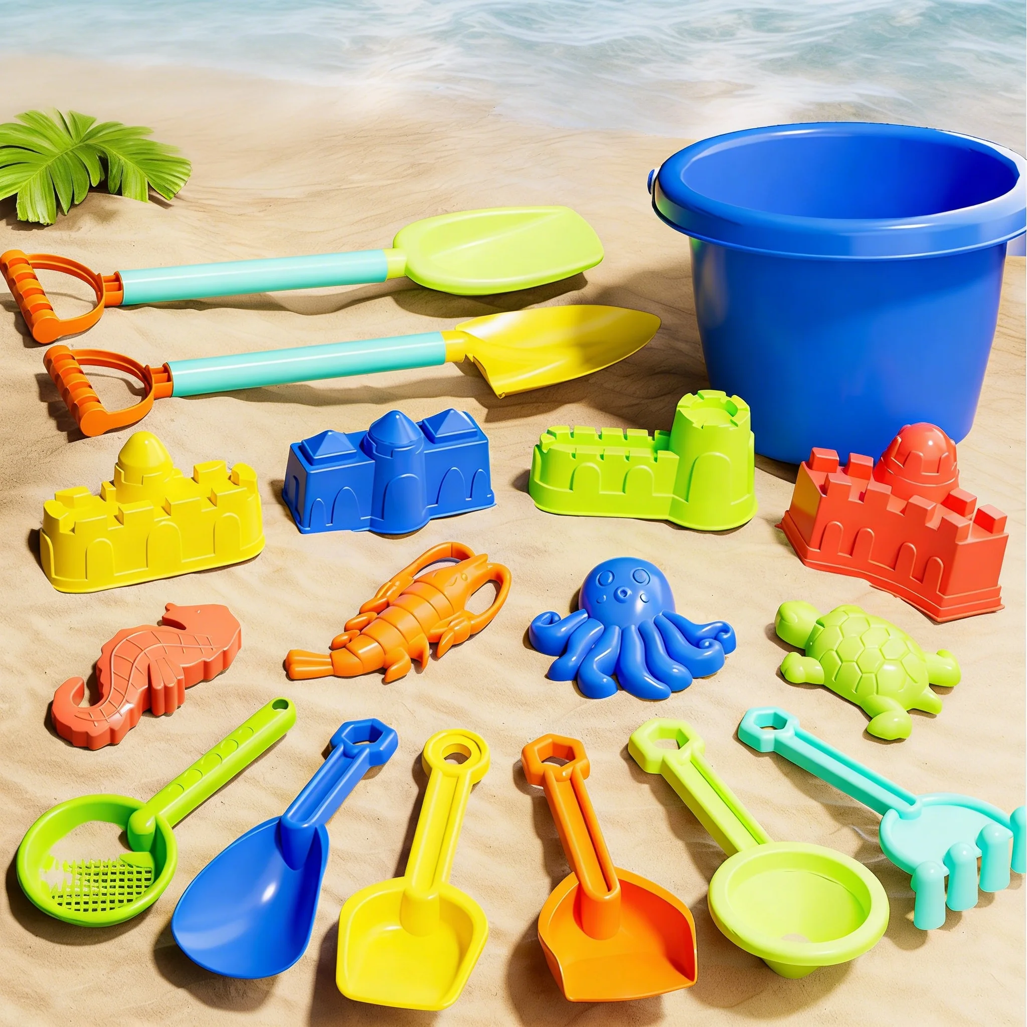 Beach Play Sand Tools, Children's Sand Digging Shovel Set Toys, Baby Beach Sand Pool Bucket Leisure, Boys and Girls Toy
