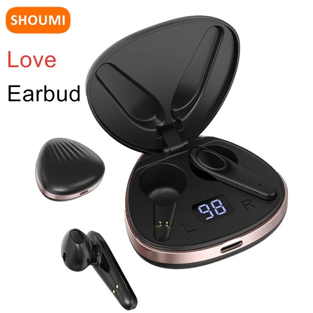 For Xiaomi iPhone TWS Bluetooth Earphones With Mic LED Display Love Shape Wireless Earbuds Pods Headset Waterproof Noise Reduce