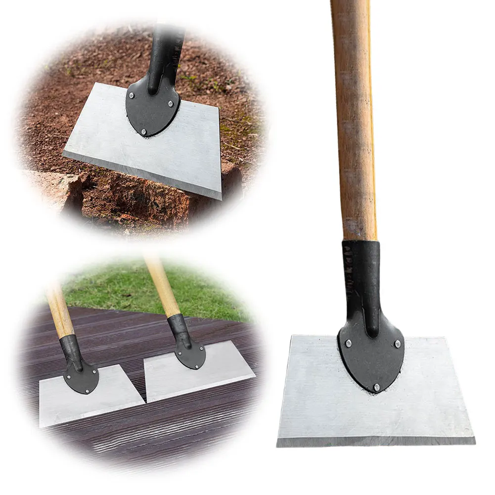 Garden Cleaning Shovel Manganese Steel Flat Shovel Garden Scraper Deicing Remove Manure Shovel Planting Weeding Farm Tool