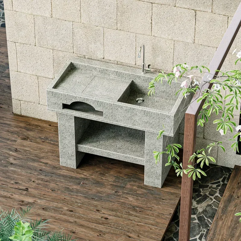 #Natural Granite Laundry Pool Household Indoor Balcony Laundry Pool Outdoor Courtyard Sink Vegetable Basin Laundry Basin