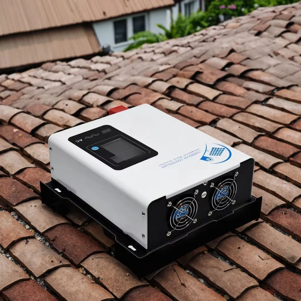 2KW Hybrid Inverter 12V 24V 48V DC110V 220V AC 60A MPPT Solar Charge Controller LCD Display Pure Sine Wave Off-grid Solar System