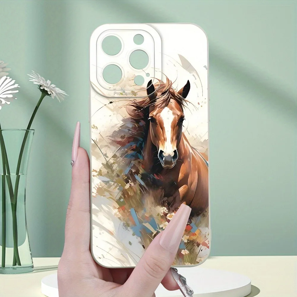 Funda de teléfono creativa Simple y hermosa caballo para Xiaomi Poco F7 fundas Poco F6 X6 M6 X5 X7 Pro Mi 11 Lite 14 15T 14T 13T 12T