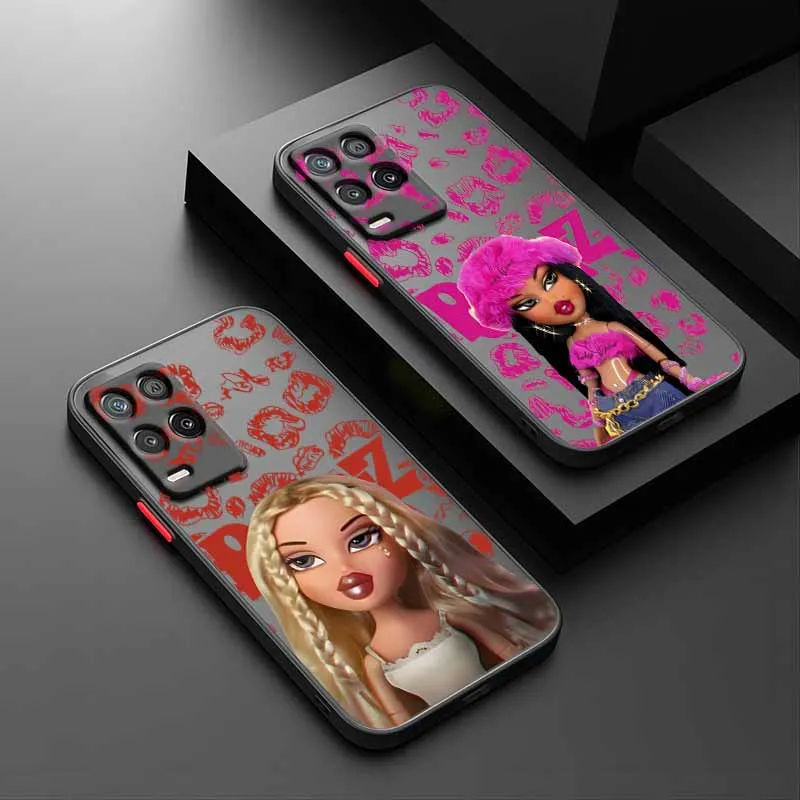 

New lovely Doll Bratz Plating For OPPO A98 A94 A92 A91 A83 A78 A76 A74 A72 A59 A58 A57 A56 A55 A54 A39 A38 A37 A5 Phone Case