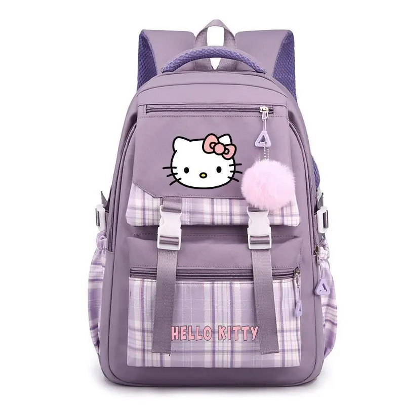 Hellokitty-mochila de Hello Kitty para mujer, bolso escolar de gran capacidad, bonito japonés, escuela primaria, escuela secundaria