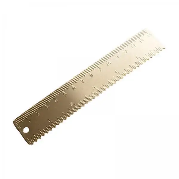 3x Multifunctional Retro Nostalgic Brass Scale Ruler Drafting Tools Thickened Portable Bookmark Ruler Precise Small