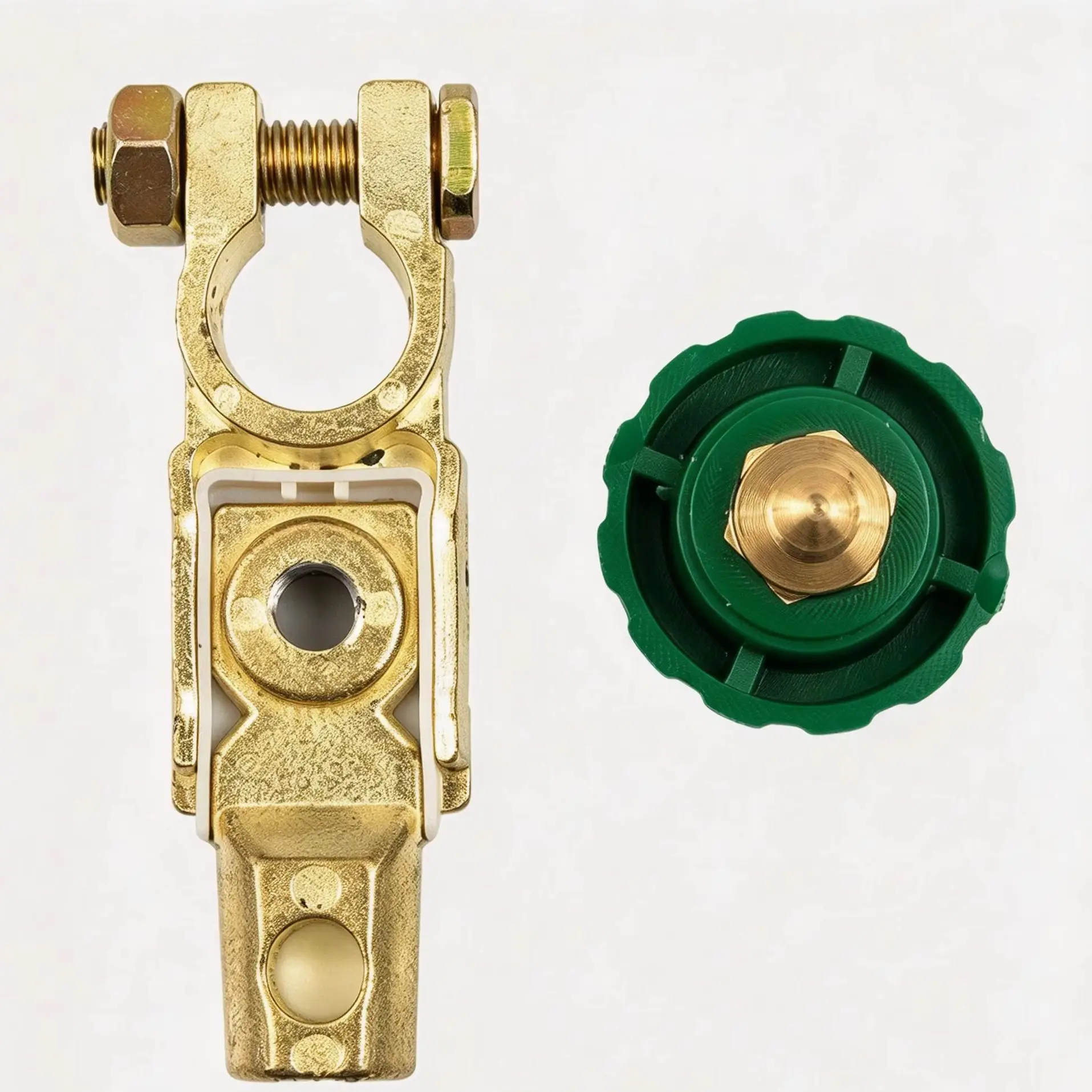 Heavy‑Duty Brass Battery Disconnect Switch Quick Cut‑Off Isolator with Knob Anti‑Leakage Terminal for 12V 24V Vehicle RV Boat