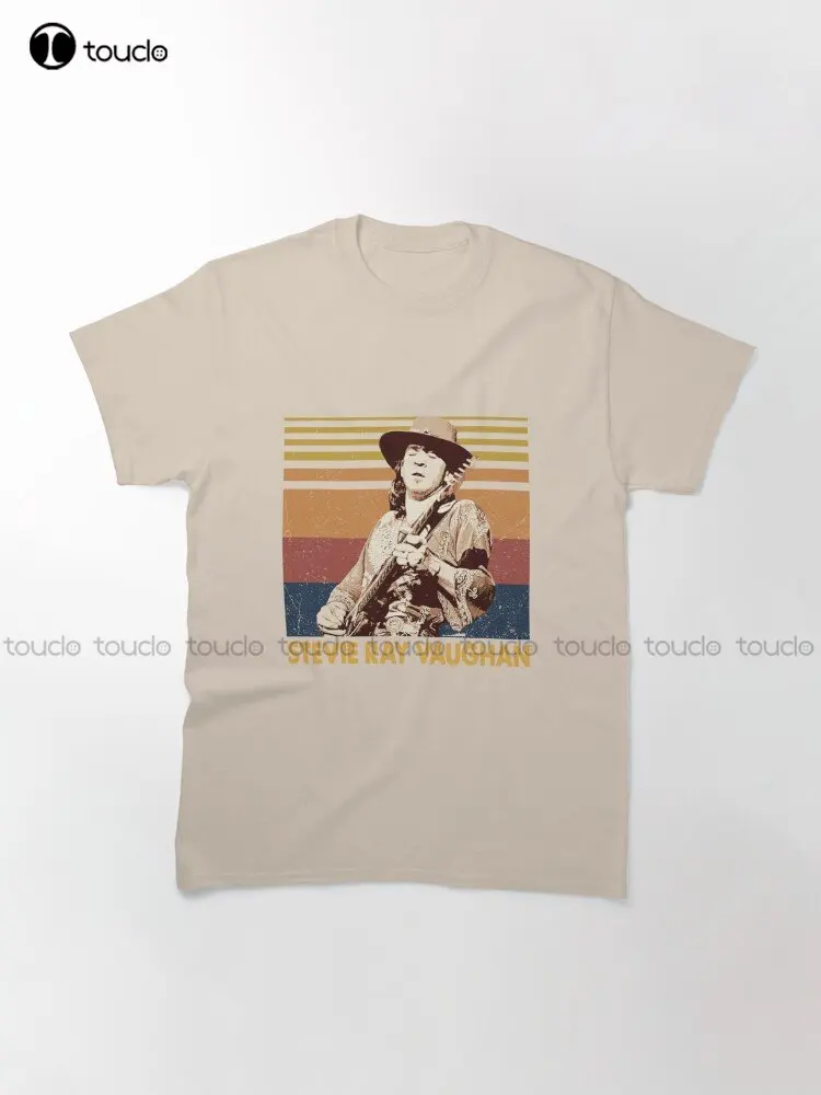 Graphic Stevie Ray Vaughan Blues Rock Music Retro Style Classic T-Shirt Custom Aldult Teen Unisex Digital Printing Tee Shirts