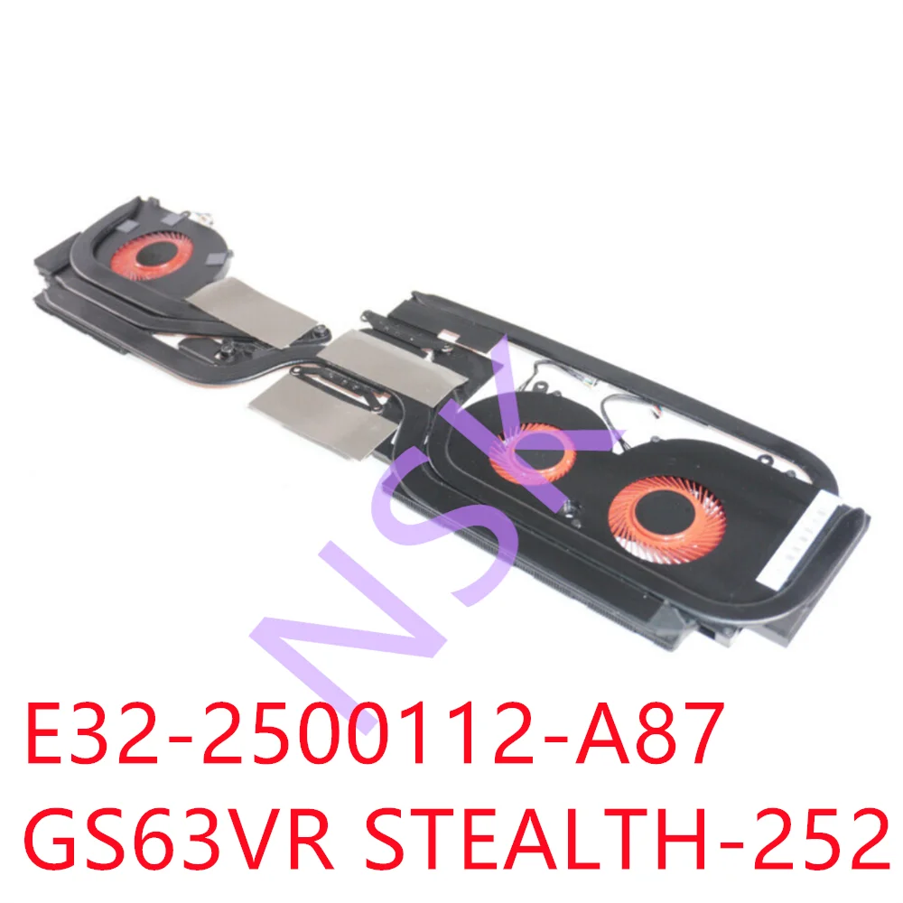 Original E32-2500230-A87 E32-2500112-A87  FOR MSI Fan Heatsink Thermal Module GS63 GS63VR STEALTH-010  STEALTH-252  100% Test OK