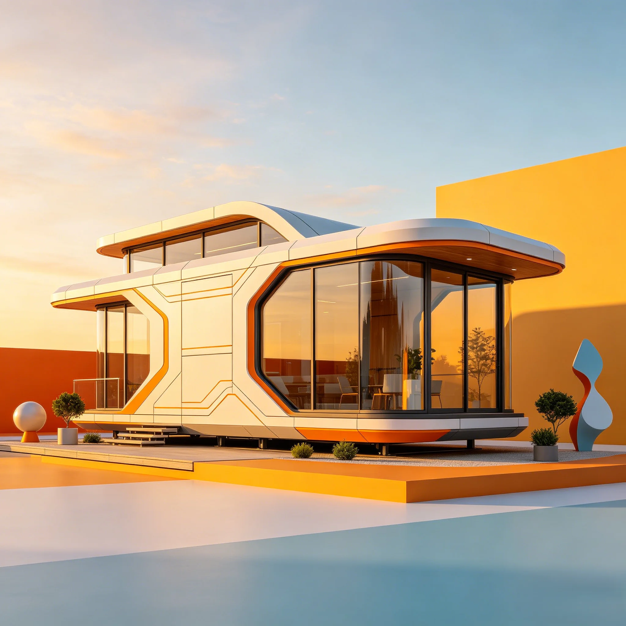20ft 30ft 40ft Prefabricated House 4-Bedroom Home Complete Container House for Family Living and Site Housing