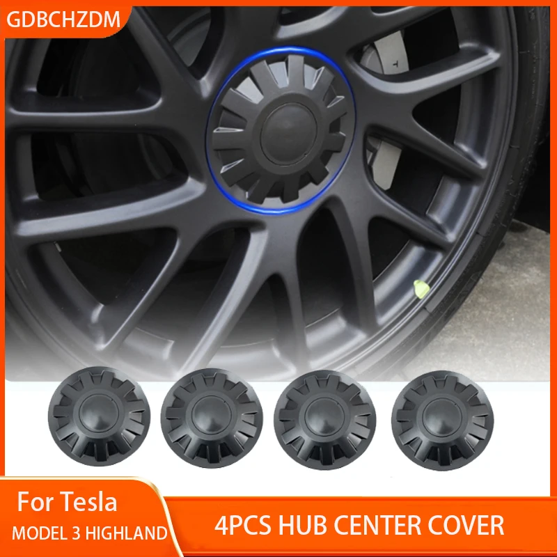 4PCS Wheel Hubcap Cover For Tesla Model 3 Highland 2024 Hub Caps Performance Replacement Wheel Cap Full Rim Cover Accessories