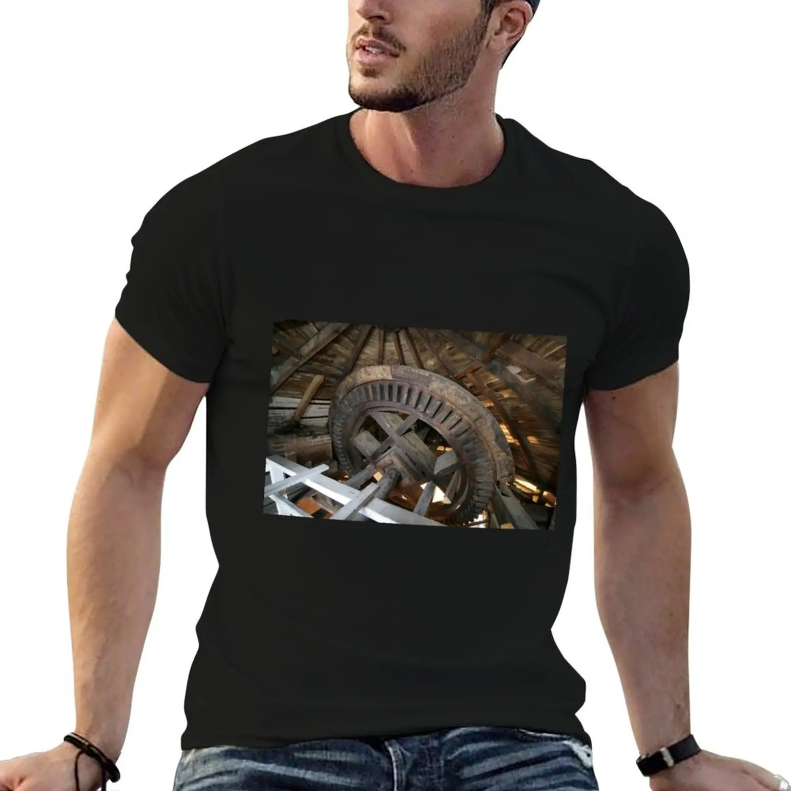 Cley Windmill machinery T-Shirt Christmas Theme Tee Top