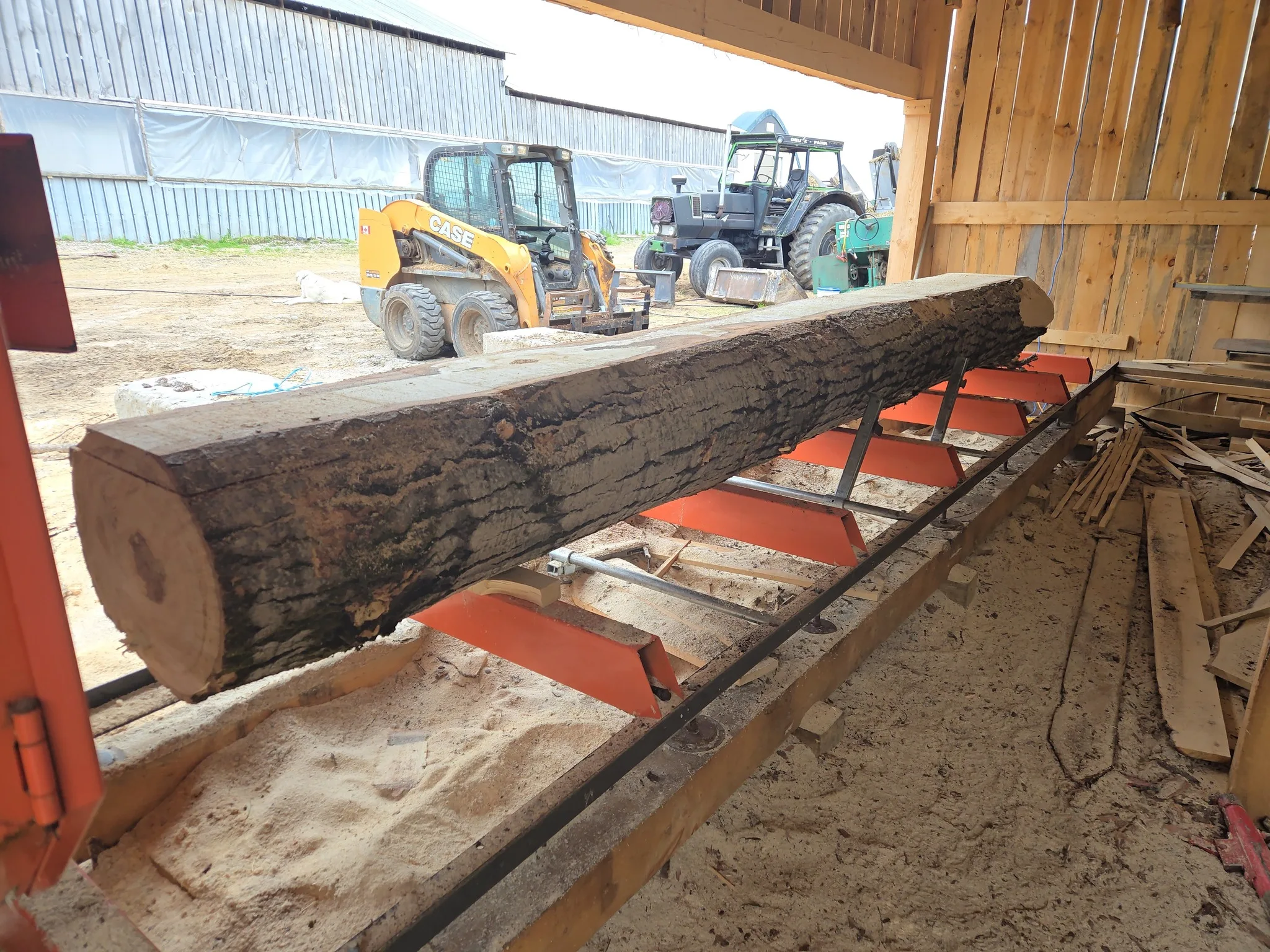 منشار خشب أفقي محمول بسلسلة، آلة نشر الخشب، منشار لقطع الأخشاب