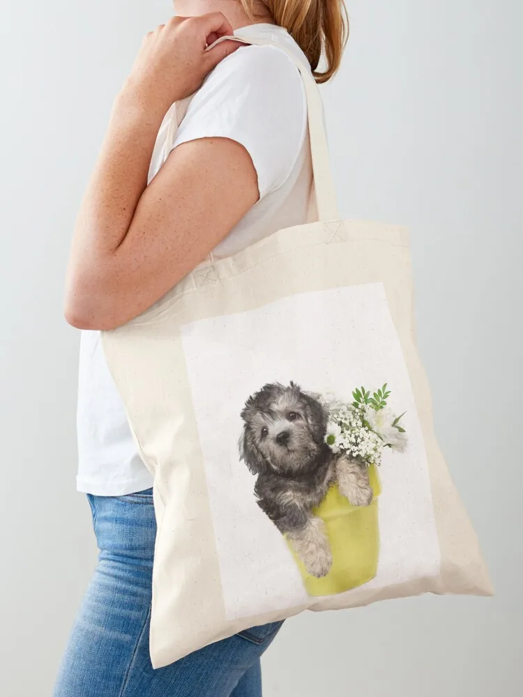 

Dandie Dinmont Terrier Puppy Tote Bag Women bags sacs de shopping shopper bag women