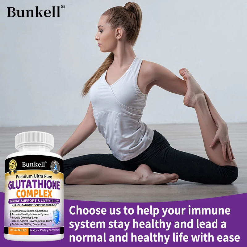 

Glutathione Collagen Capsules - Reduced Glutathione, Skin Brightening & Anti-Aging, Hair/Nail/Joint Support, Liver Detox