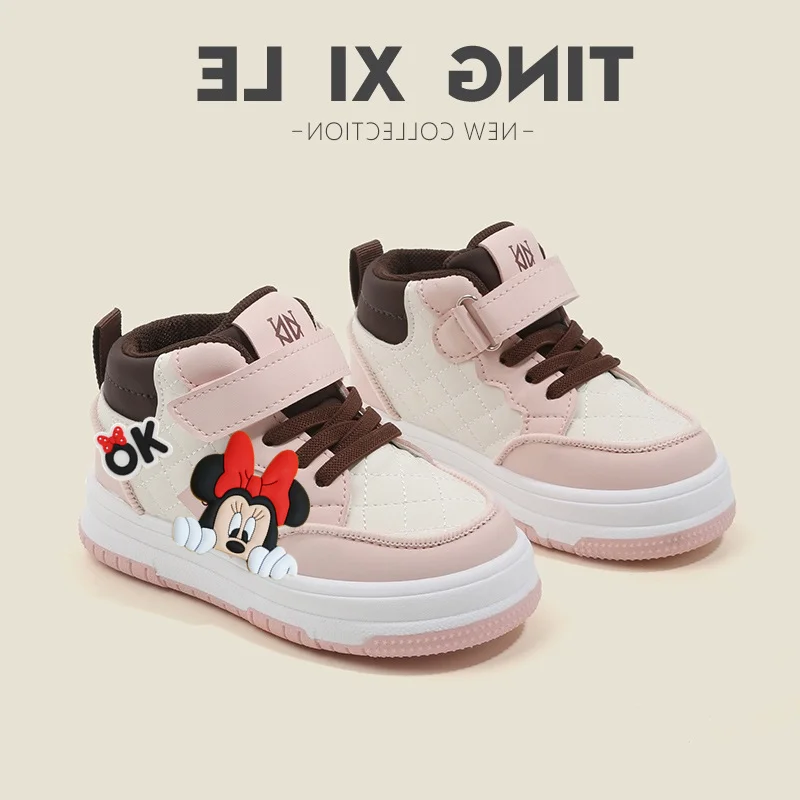 

Детские кроссовки Stitch с Микки Маусом, мягкая подошва, обувь для малышей, повседневная обувь для мальчиков на весну-лето, новые осенние кеды для девочек