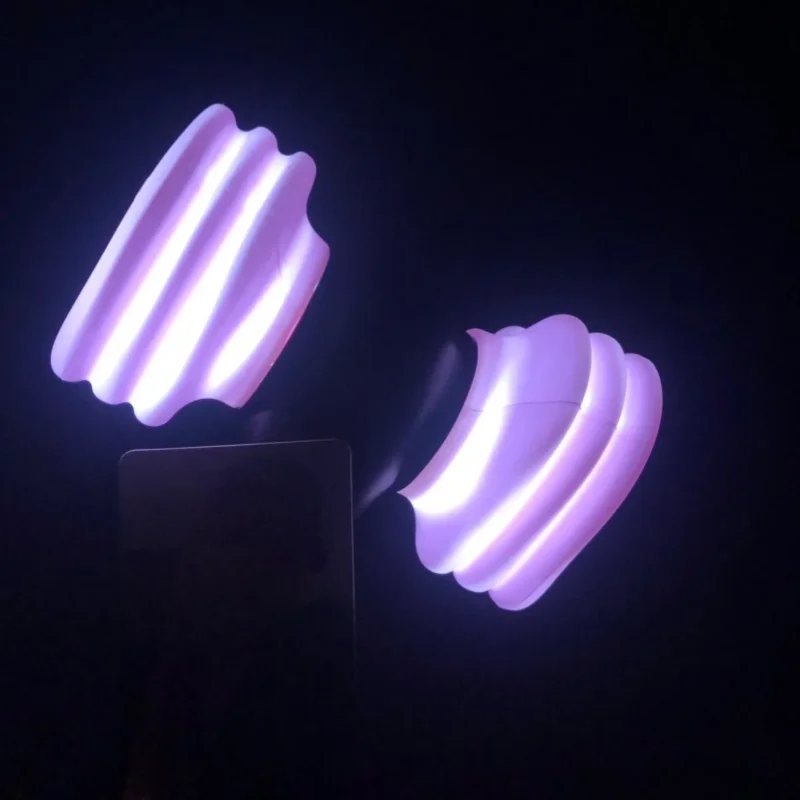 متوفر K-POP فتاة Led مصباح عصا الهتاف ضوء الوردي الحفل مصباح الهيب هوب عصا الضوء عصا الفلورسنت لمحبي لعبة وردية لامعة