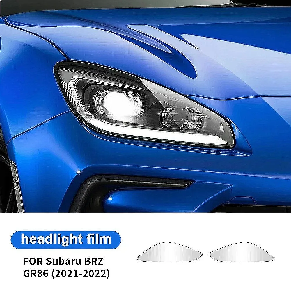 For Subaru BRZ GR86 2021 2022 2023 2024  Car Headlight Protective Film Smoked Black Tint Wrap Vinyl Transparent TPU Sticker