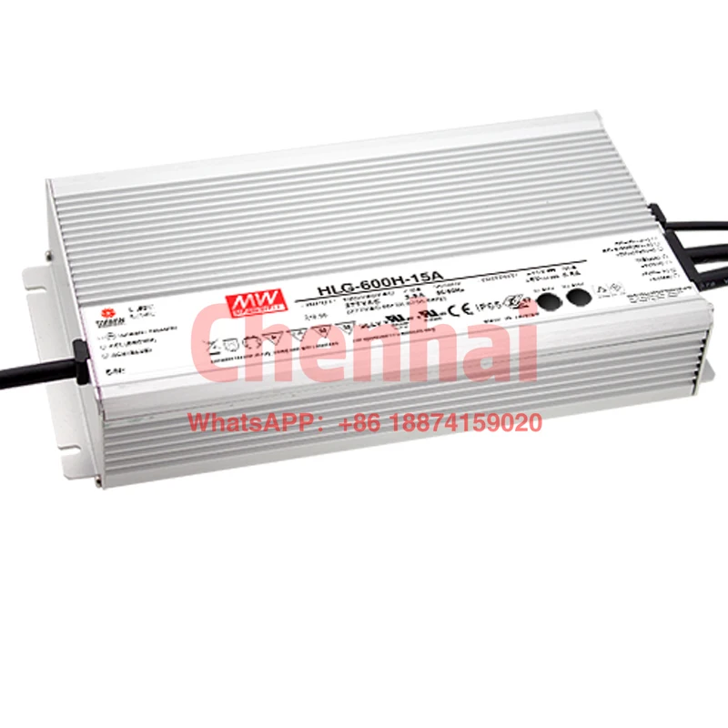 600W Tension Constante Courant Constant LED Pilote HLG-600H-15A Mean Well AC/DC D'alimentation D'énergie D'origine